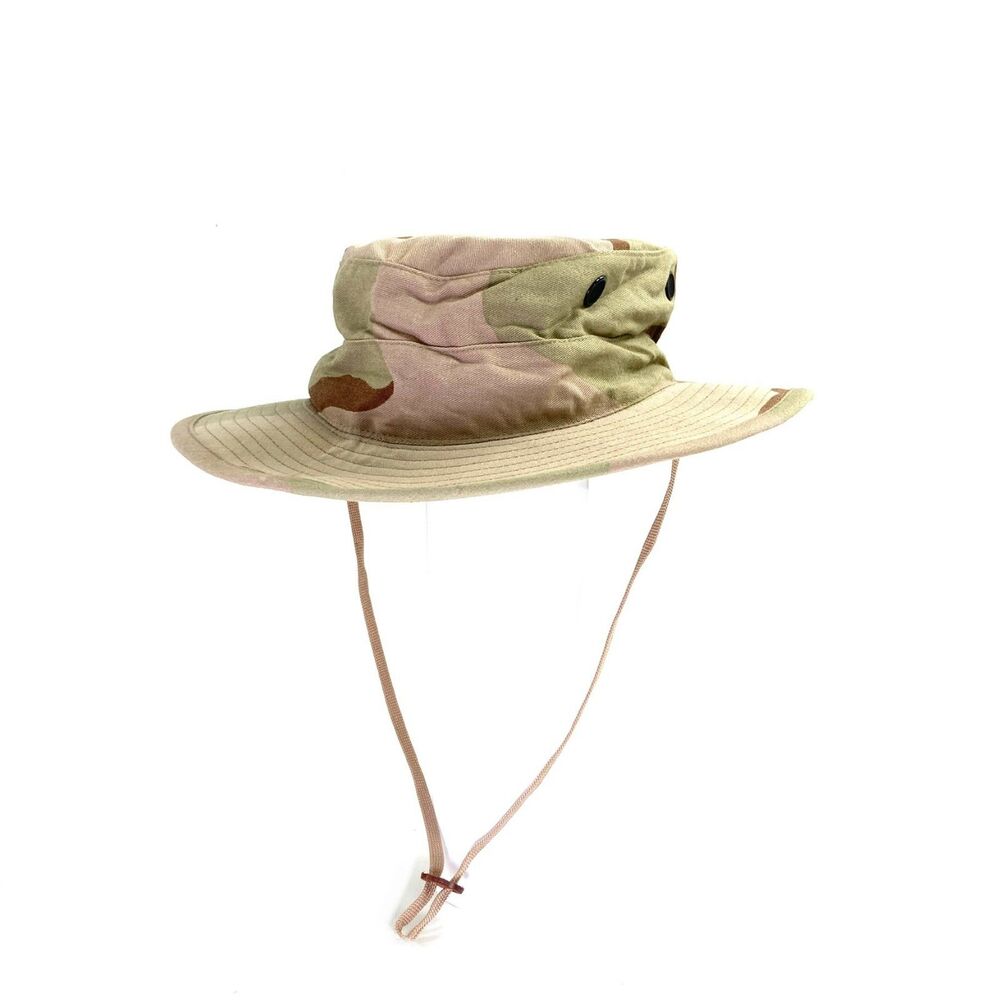 USGI 3 Color Desert Camo Boonie Hat DCU Military Sun Bush Cap Vintage 6 3/4